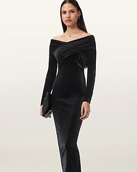 Delta Velvet Midi Dress