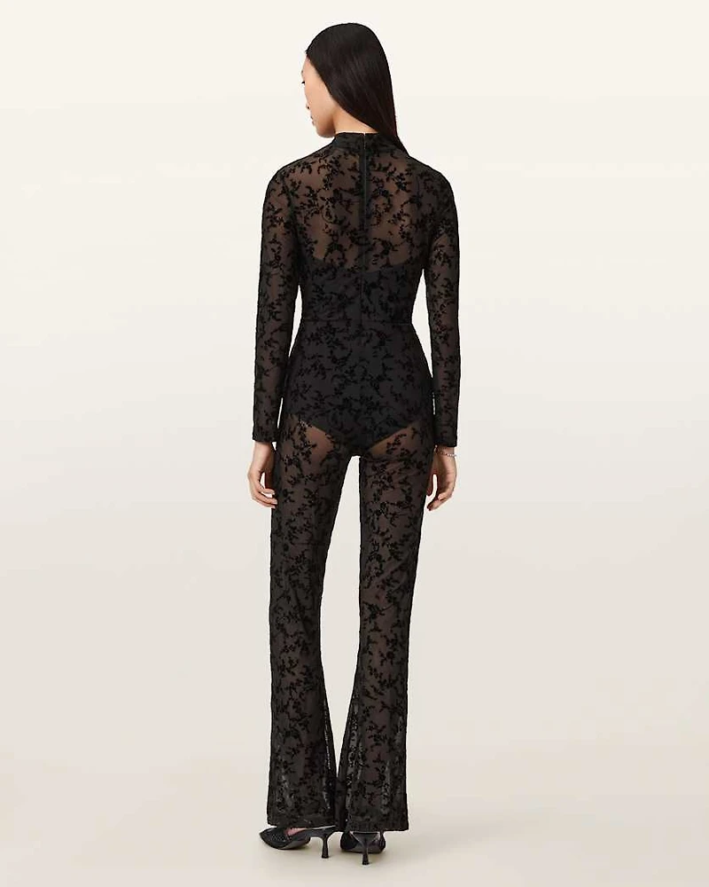 Rylee Flock Lace Catsuit