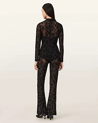 Rylee Flock Lace Catsuit