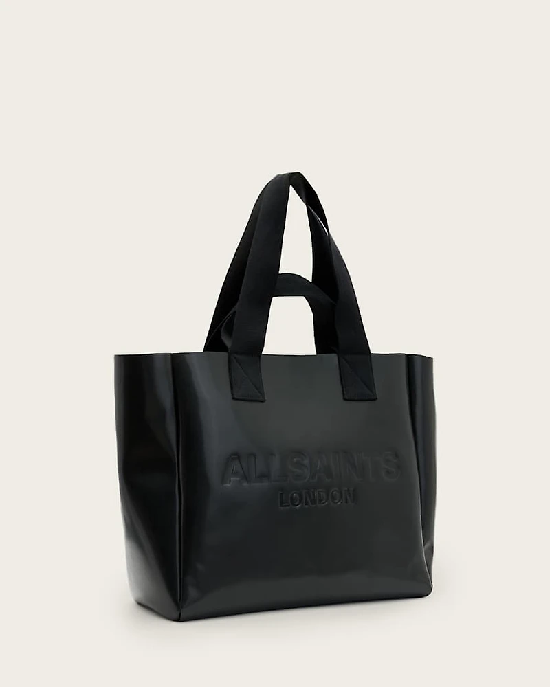 Izzy Embossed Logo Leather Tote Bag