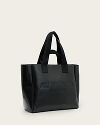 Izzy Embossed Logo Leather Tote Bag