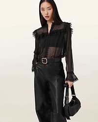 Ciara Sheer Lace Shirt