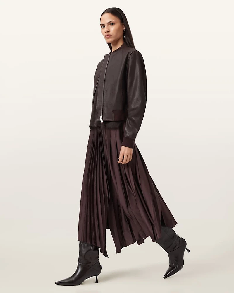 Orten Leather Bomber Jacket