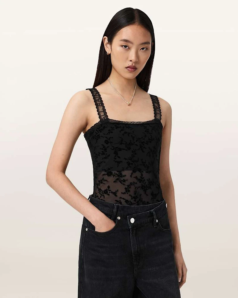 Charli Flocked Bodysuit