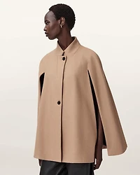 Lunis Wool Cape Coat