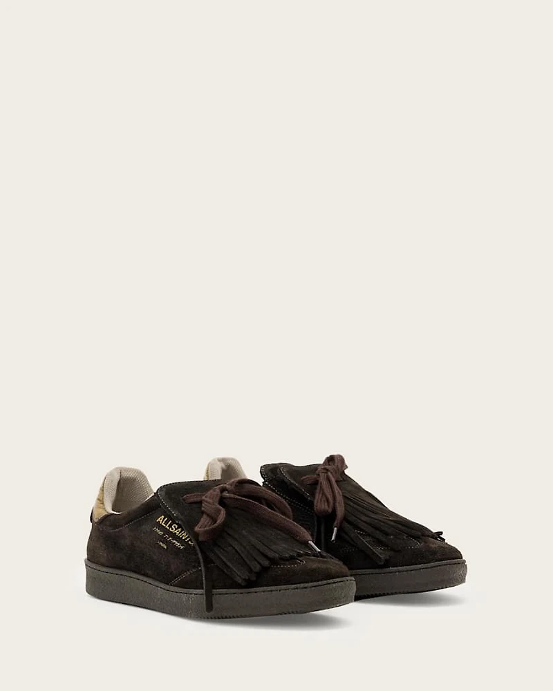 Thelma Fringe Leather Low Top Trainers