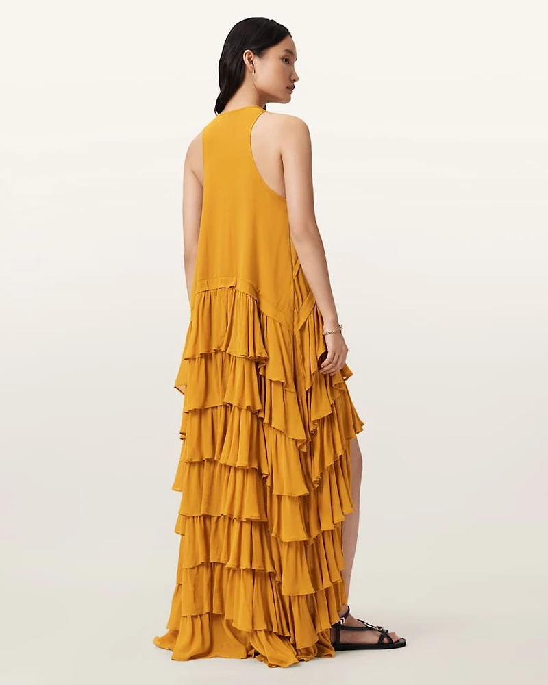 Cavarly Tiered Ruffle Maxi Dress