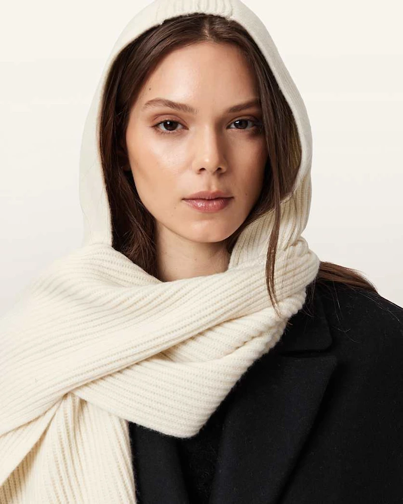 Wren Hooded Wool Scarf