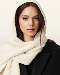 Wren Hooded Wool Scarf