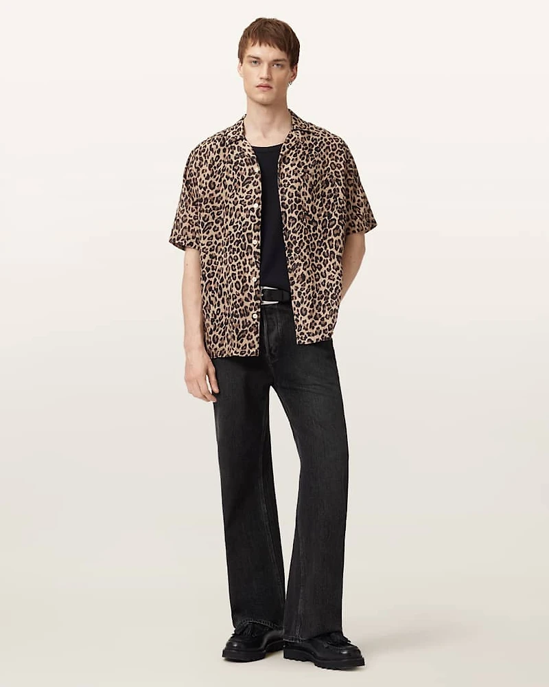 Leopardone Linen Blend Shirt