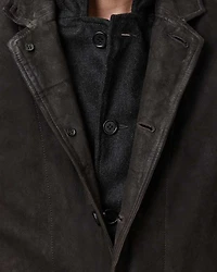 Survey Double Layered Waxed Suede Blazer