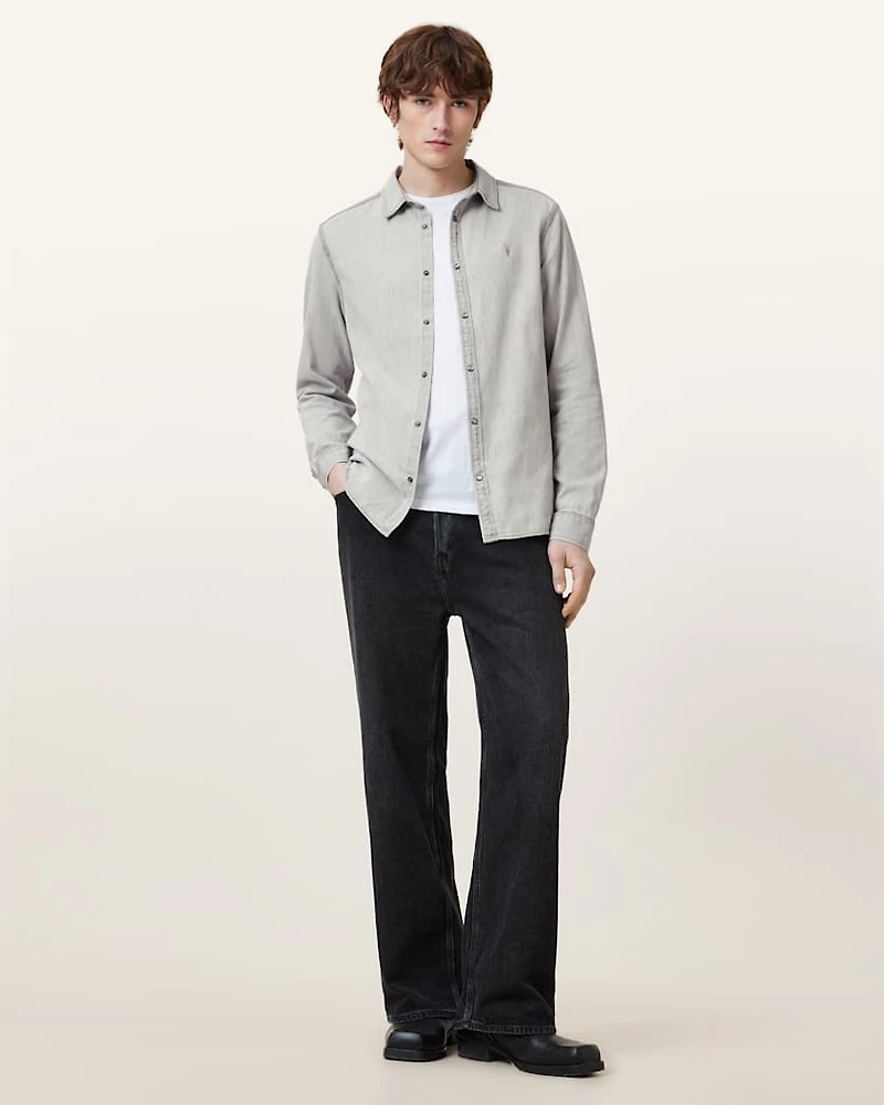 Gleason Press Stud Ramskull Denim Shirt