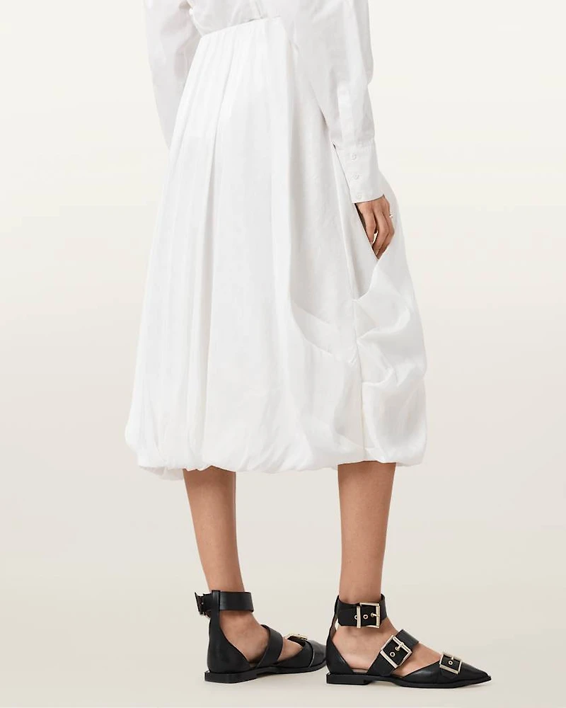 Nia Draped Midi Skirt