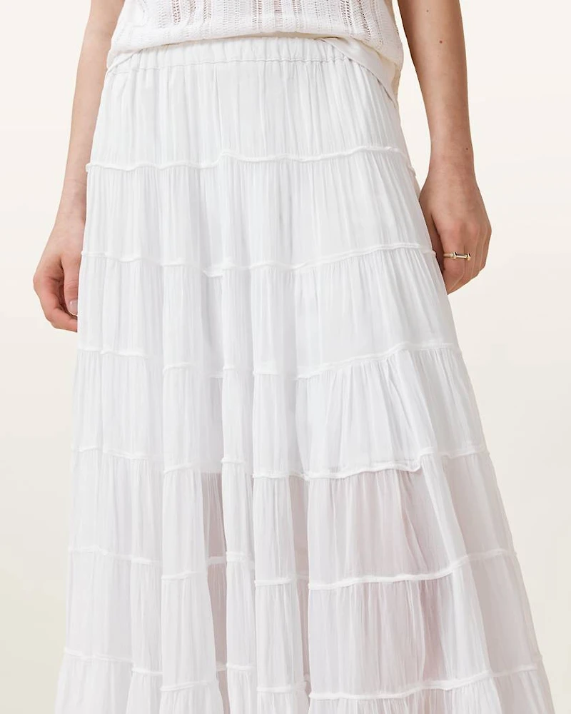 Eva Tiered Midi Skirt