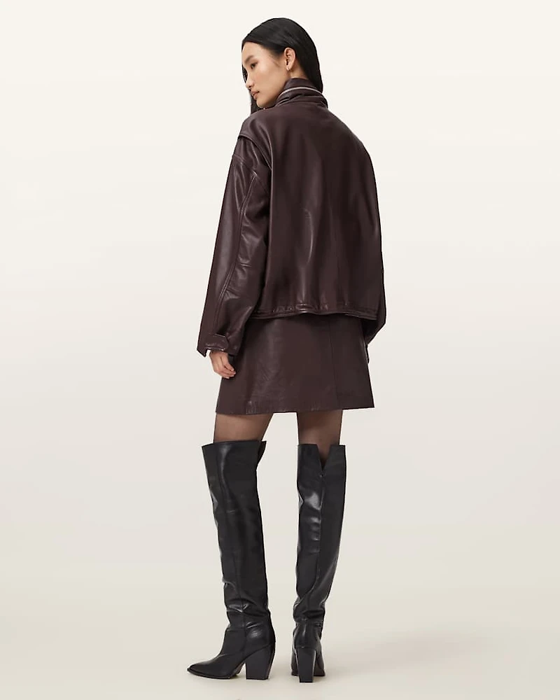 Renai Leather Mini Skirt