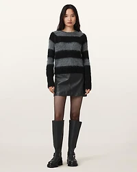 Renai Slim Fit Leather Mini Skirt