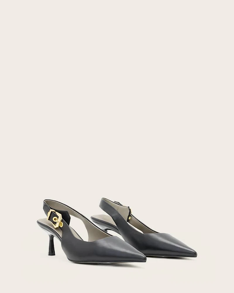 Idiya Leather Slingback Heels