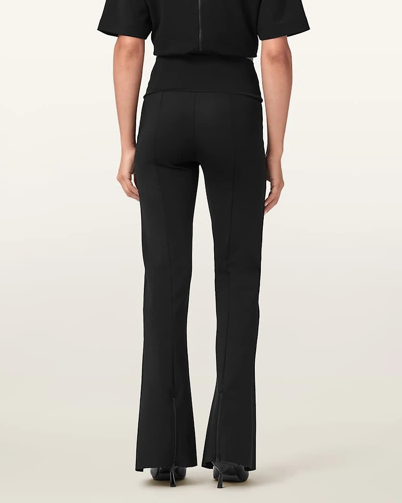 Rebecca Zip Flared Trousers