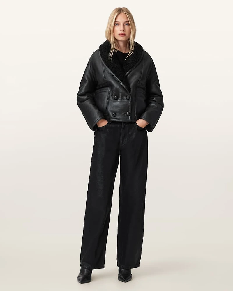 Charlton Double Breasted Shearling Jacket