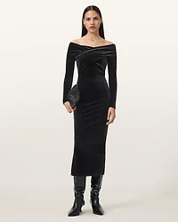 Delta Velvet Midi Dress