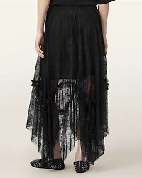 Josie Tiered Lace Midi Skirt