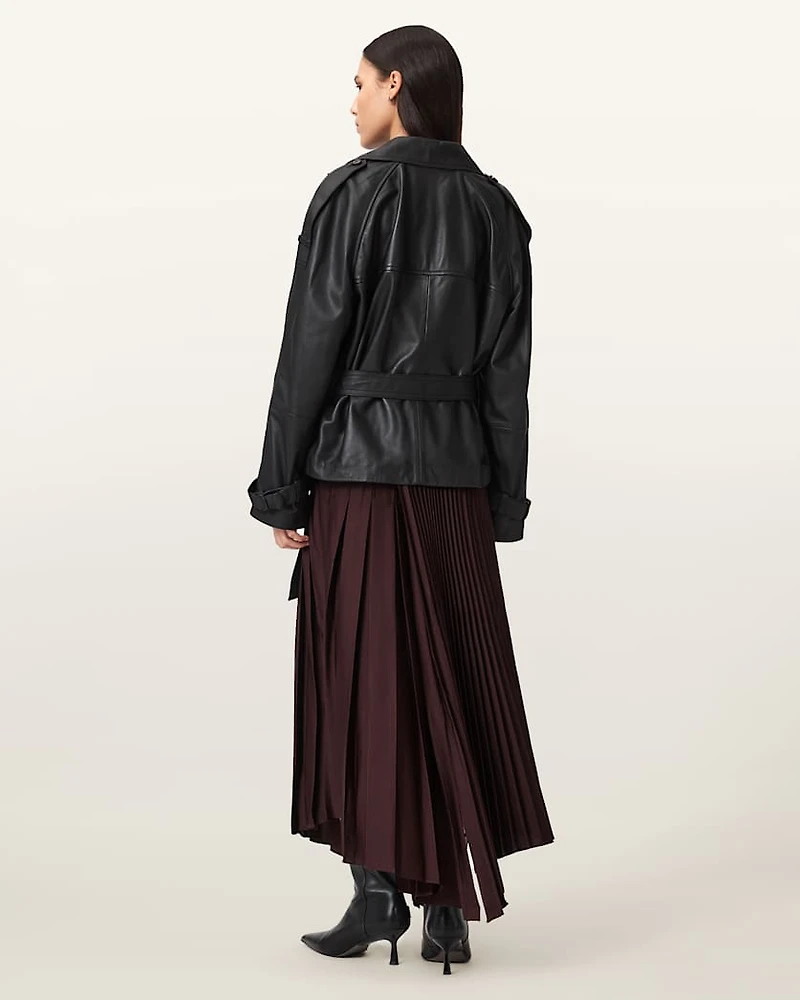 Jax Pleated Midi Skirt