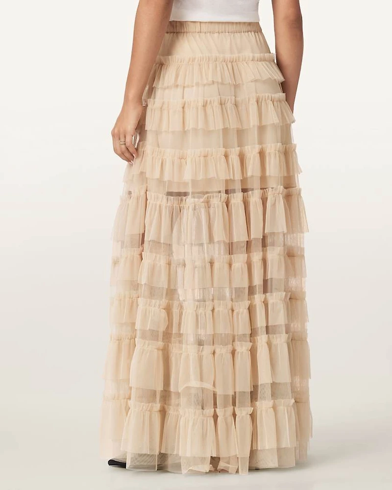 Aude Ruffle Maxi Skirt