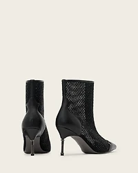 Natasha Mesh Leather Boots