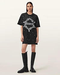 Drip Scatter Embellished Mini Dress