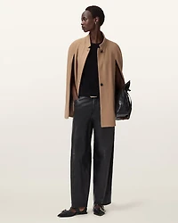 Lunis Wool Cape Coat