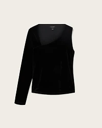 Ari Asymmetric Velvet Top