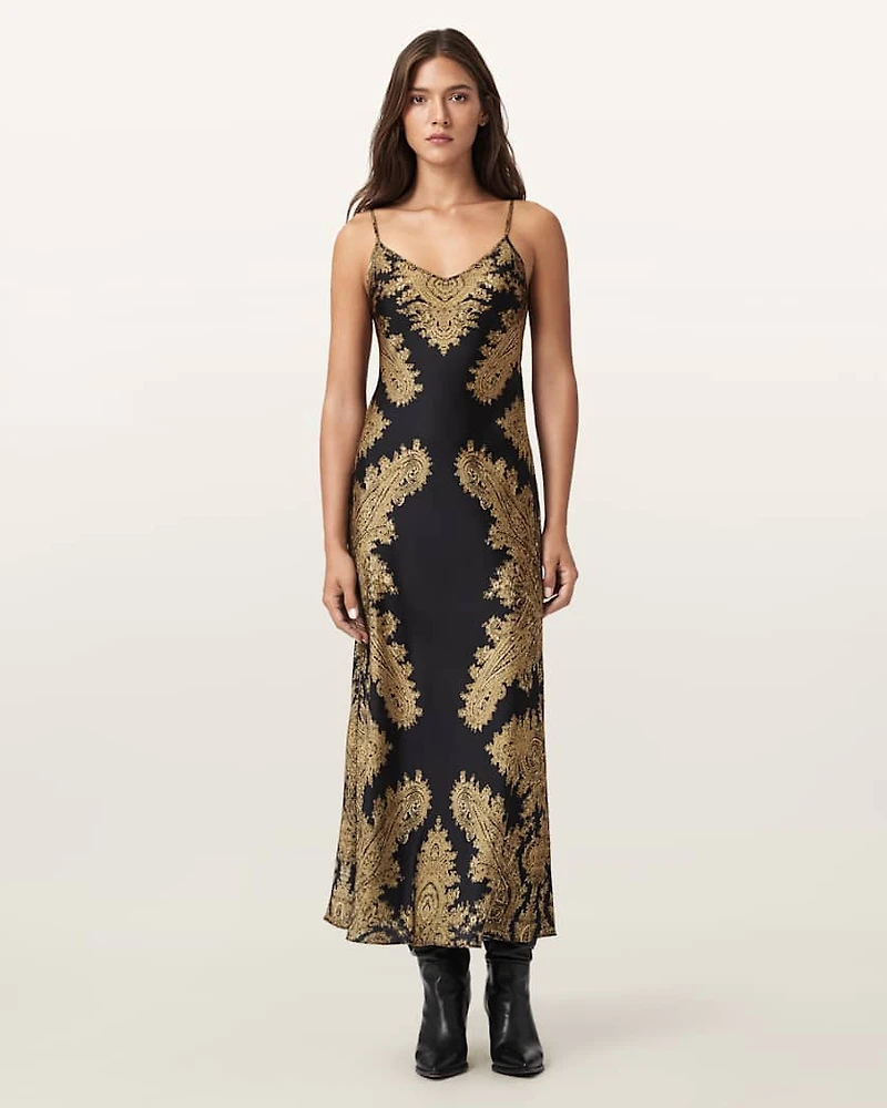 Bryony Paisley Slip Dress