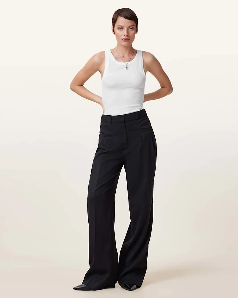 Rina Crew Neck Sleeveless Tank Top
