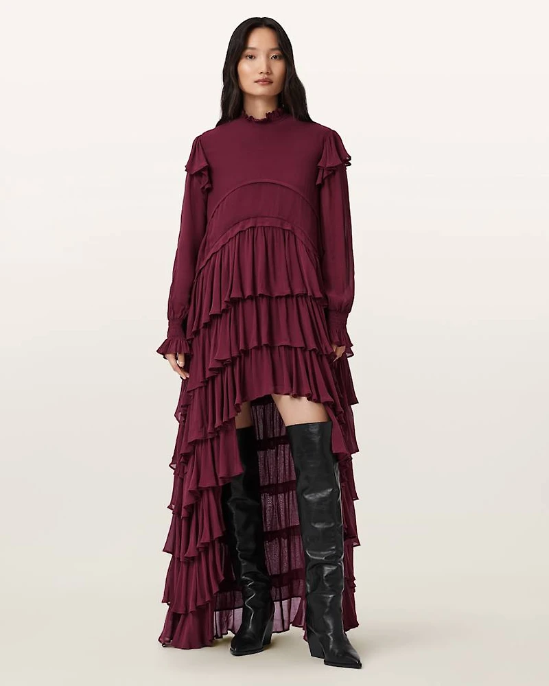 Cavarly Tiered Ruffle Maxi Dress