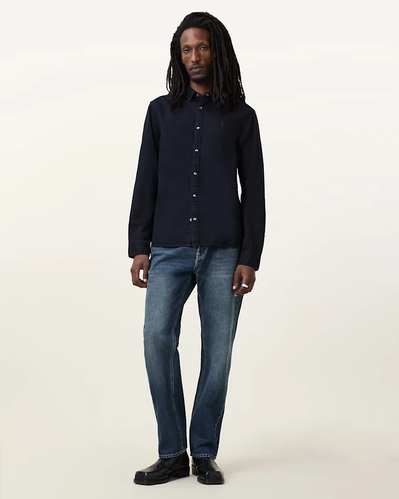 Gleason Press Stud Ramskull Denim Shirt