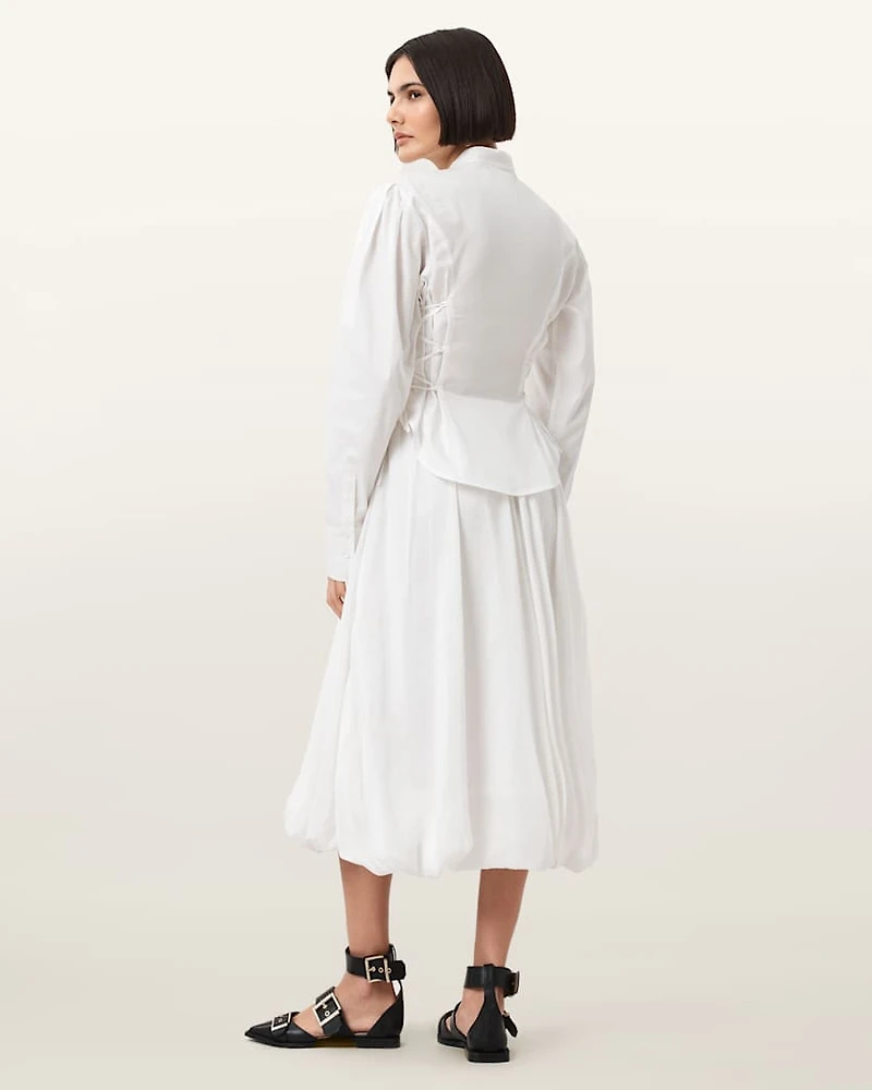 Nia Draped Midi Skirt