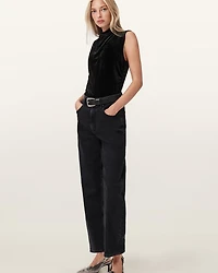 Tia Velvet Sleeveless Top