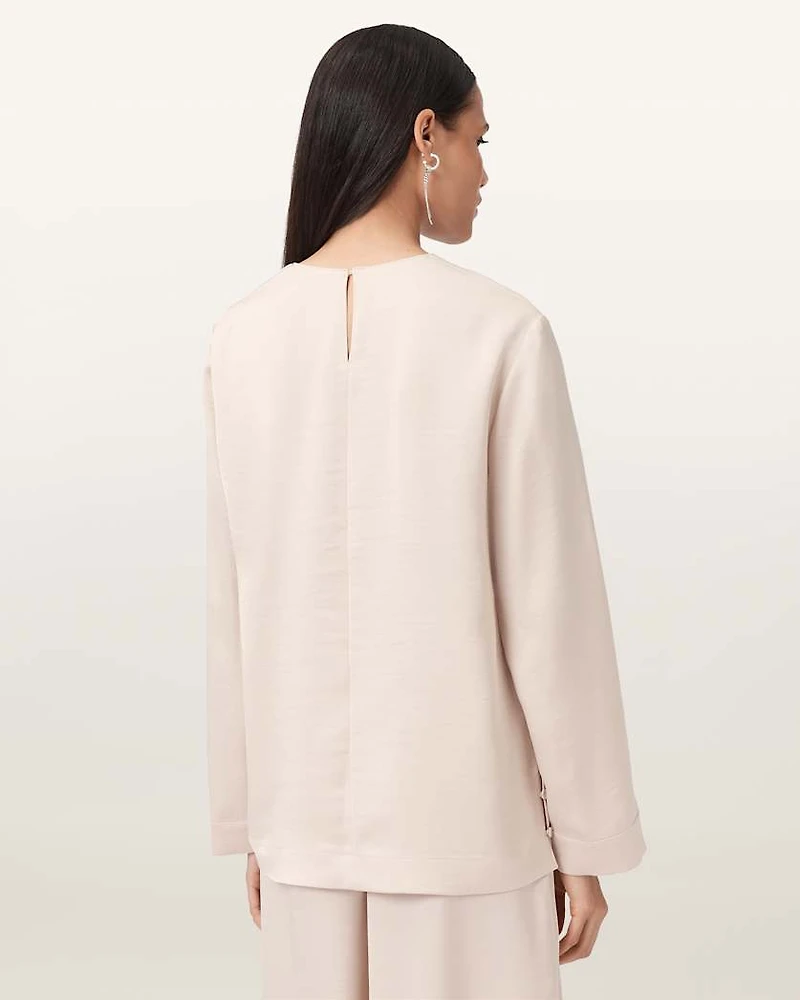 Leanne Satin Relaxed Top
