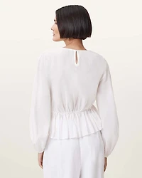 Melani Round Neck Gathered Top