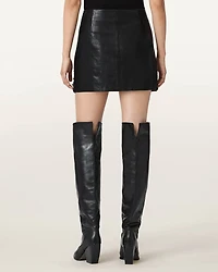 Lea Studded Leather Mini Skirt