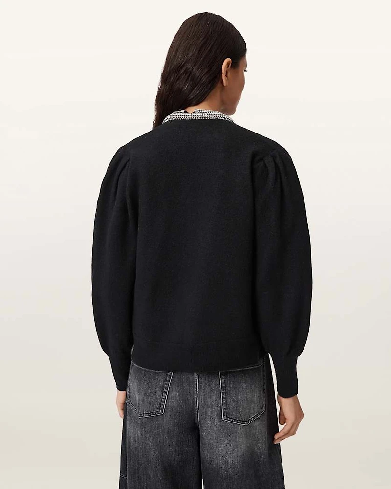 Odell Embellished Wool Cardigan