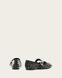 Holly Leather Stud Ballet Flats