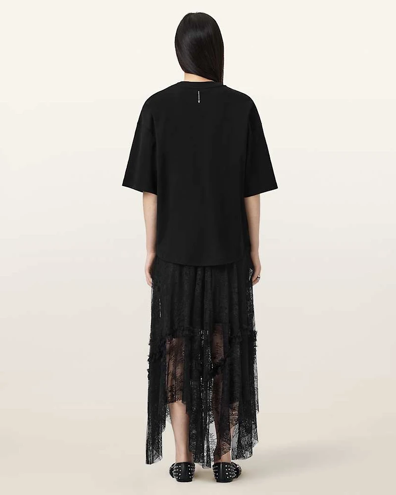 Josie Tiered Lace Midi Skirt