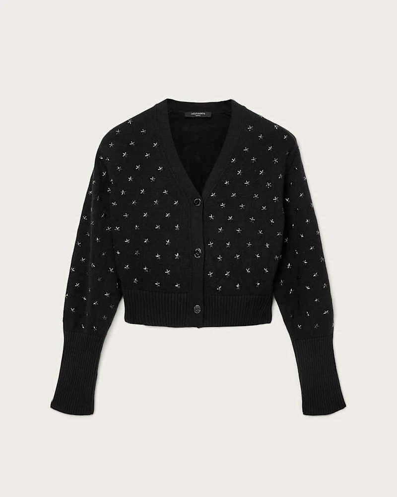 Mazzy Cropped Embellished Cardigan