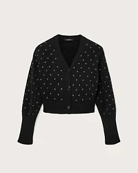 Mazzy Cropped Embellished Cardigan