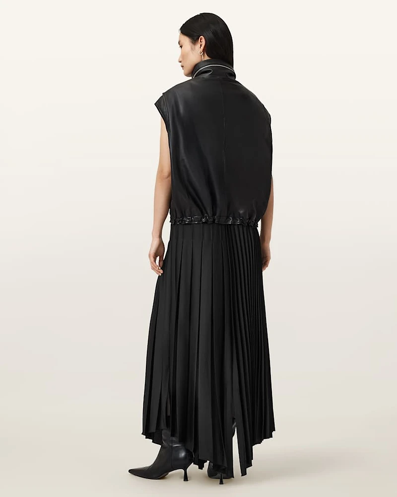 Jax Pleated Midi Skirt