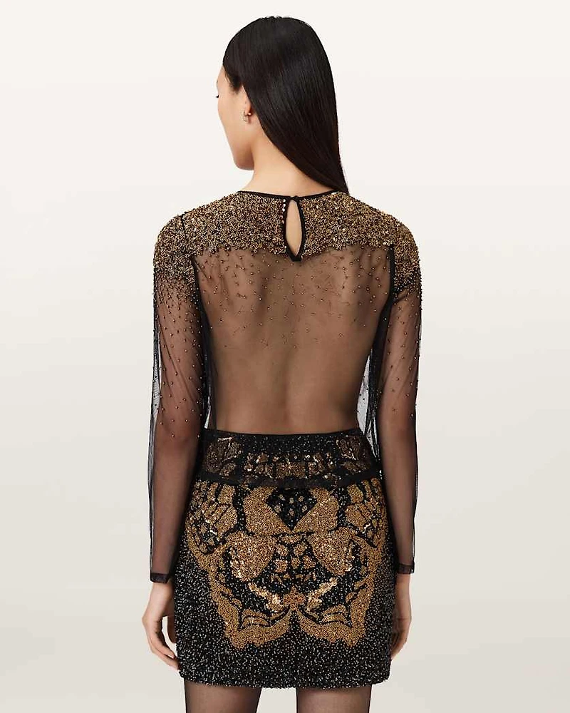 Greta Butterfly Embellished Top