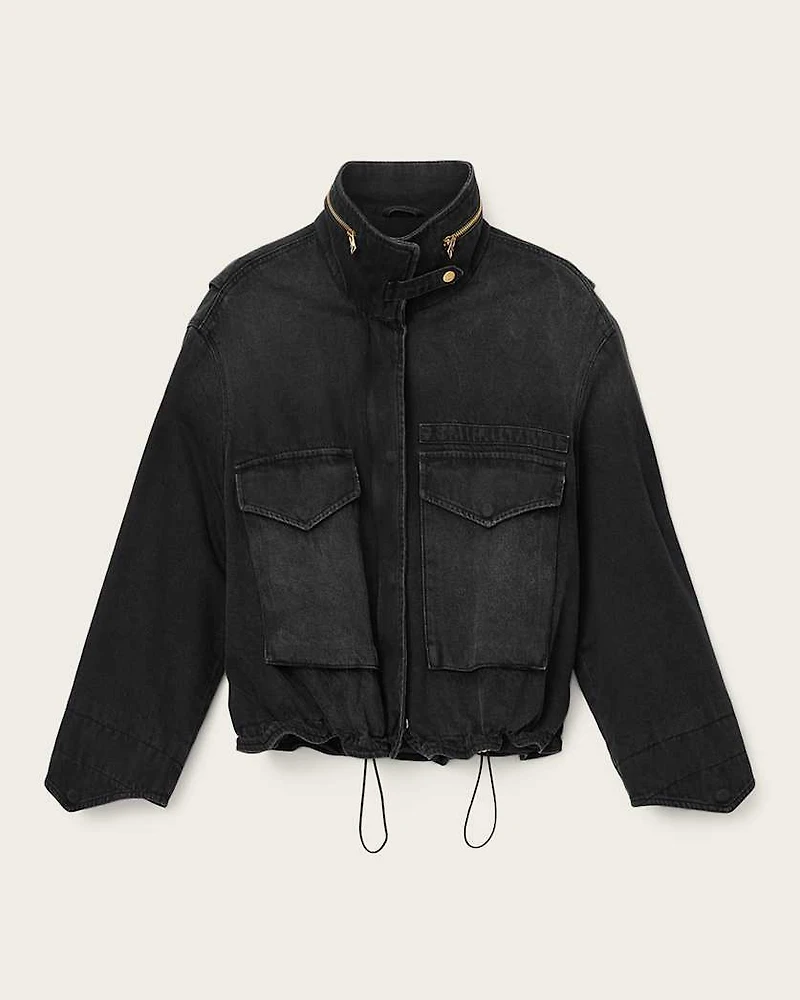 Clay Denim Cropped Jacket