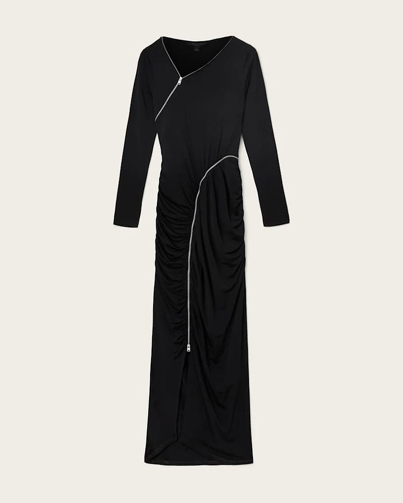 Elsie Zipper Maxi Dress