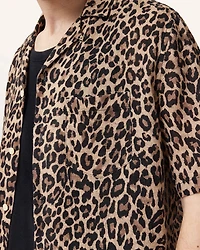 Leopardone Linen Blend Shirt